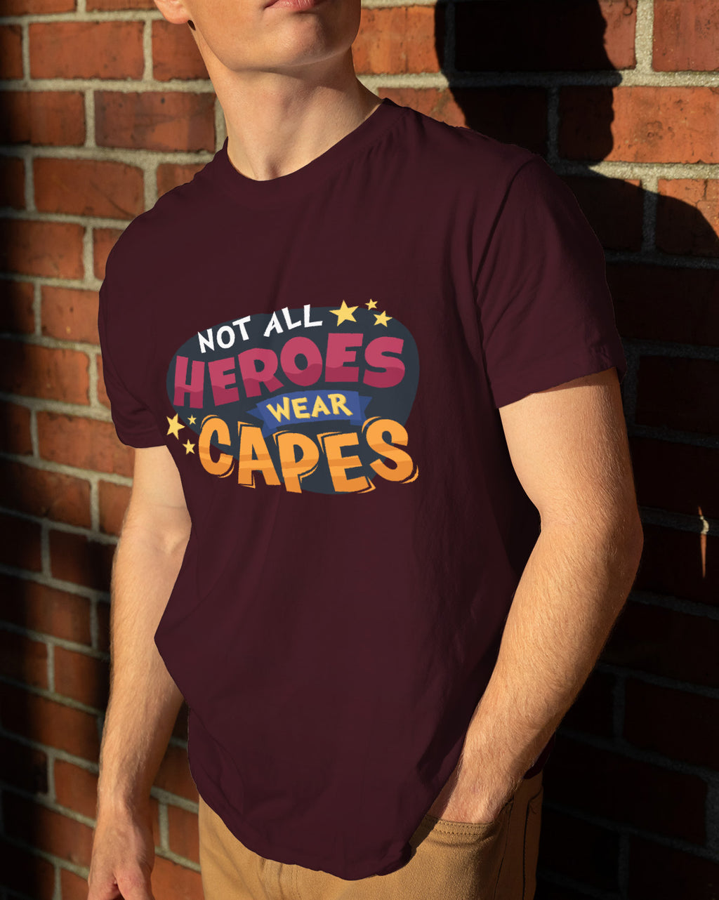 Unisex Retro Tee | Not All Heroes Wear CAPES