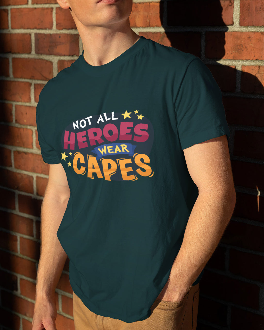 Unisex Retro Tee | Not All Heroes Wear CAPES