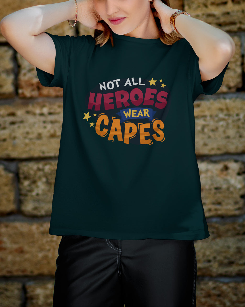 Unisex Retro Tee | Not All Heroes Wear CAPES